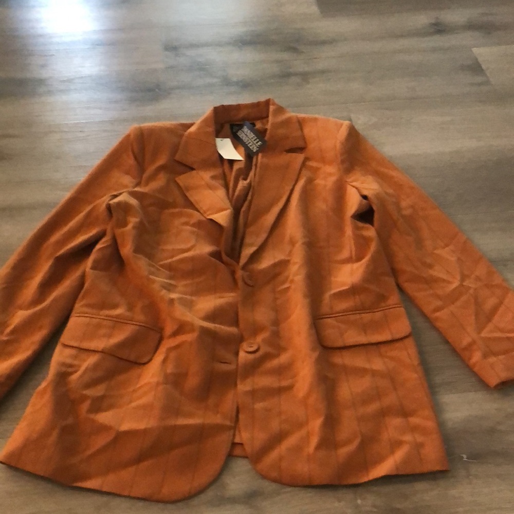 Danielle Bernstein Nwt Orange Blazer Oversized - image 4